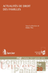Title: Actualités de droit des familles, Author: Didier Pire