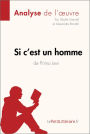 Si c'est un homme de Primo Levi (Analyse de l'ouvre): Comprendre la littérature avec lePetitLittéraire.fr