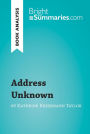 Address Unknown by Kathrine Kressmann Taylor (Book Analysis): Detailed Summary, Analysis and Reading Guide