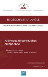 Title: Polémique et construction européenne: 10.1 - 2018, Author: Corinne Gobin