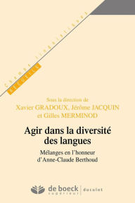 Title: Agir dans la diversité des langues, Author: Collectif