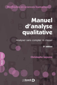 Title: Manuel d'analyse qualitative, Author: Christophe LEJEUNE