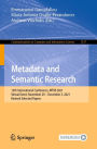 Metadata and Semantic Research: 15th International Conference, MTSR 2021, Virtual Event, November 29 - December 3, 2021, Revised Selected Papers