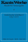 Vorkritische Schriften II. 1757-1777