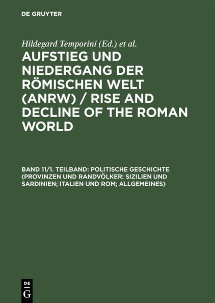 Politische Geschichte (Provinzen und Randvölker: Sizilien und Sardinien; Italien und Rom; Allgemeines): Sizilien und Sardinien / Edition 1