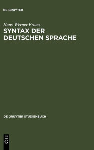 Title: Syntax der deutschen Sprache, Author: Hans-Werner Eroms