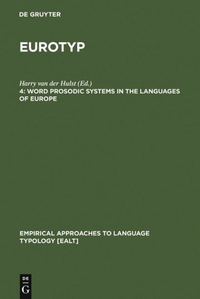Word Prosodic Systems in the Languages of Europe / Edition 1