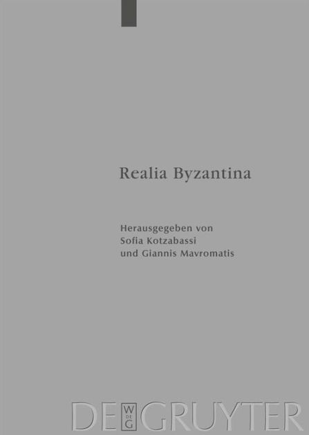 Realia Byzantina by Sofia Kotzabassi, Hardcover Barnes & Noble®