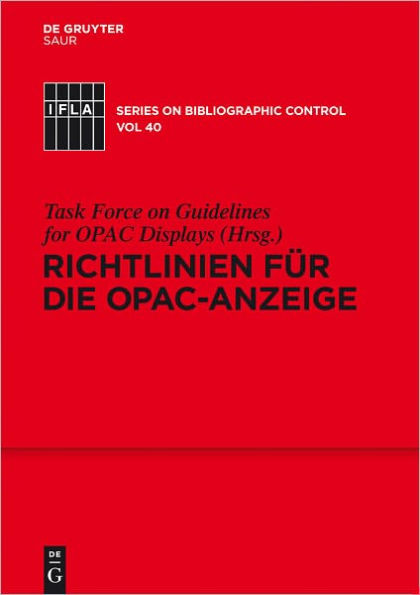 Richtlinien fur die OPAC-Anzeige