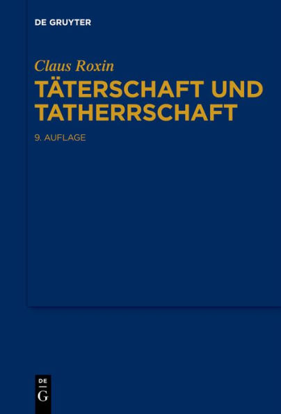 Täterschaft und Tatherrschaft