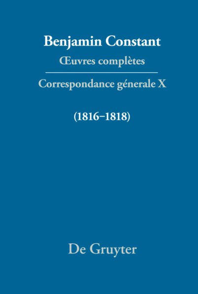 Correspondance générale 1816-1818