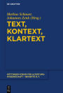 Text, Kontext, Klartext: Festschrift fur Niklas Holzberg zum 70. Geburtstag