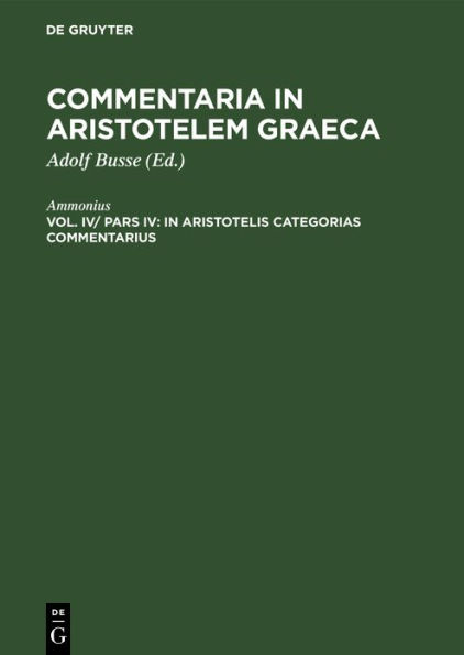 In Aristotelis Categorias commentarius