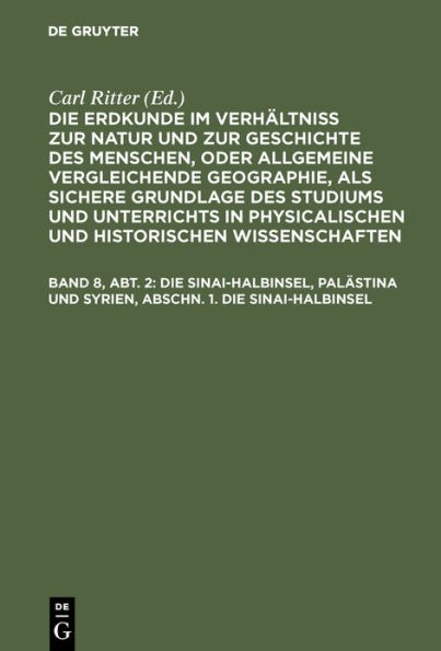 Die Sinai-Halbinsel, Palästina und Syrien, Abschn. 1. Die Sinai-Halbinsel