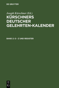 Title: O - Z und Register, Author: Werner Schuder
