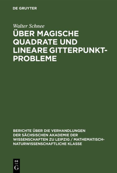 Über magische Quadrate und lineare Gitterpunktprobleme