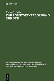 Title: Zur Rohstoffversorgung Der Ddr, Author: Klaus Strzodka