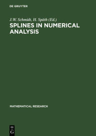 Title: Splines in Numerical Analysis, Author: J. W. Schmidt
