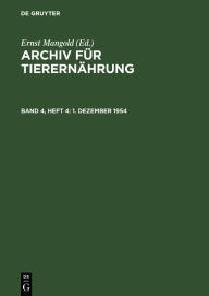 Title: 1. Dezember 1954, Author: Akademie der Landwirtschaftswissenschaften der Deutschen Demokratischen Republik