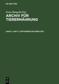 Title: September/Oktober 1952, Author: Akademie der Landwirtschaftswissenschaften der Deutschen Demokratischen Republik