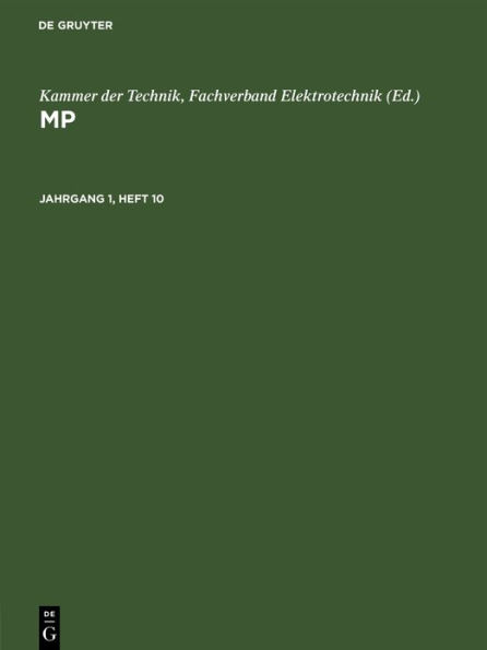 MP. Jahrgang 1, Heft 10
