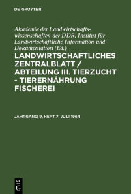 Title: Juli 1964, Author: Akademie der Landwirtschaftswissenschaften der DDR