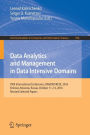 Data Analytics and Management in Data Intensive Domains: XVIII International Conference, DAMDID/RCDL 2016, Ershovo, Moscow, Russia, October 11 -14, 2016, Revised Selected Papers