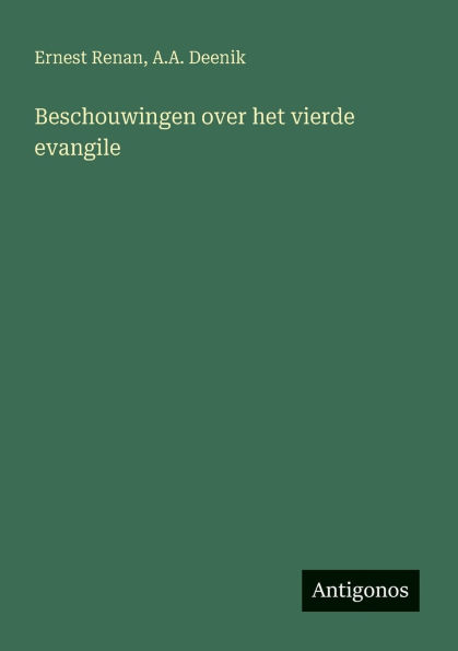 Beschouwingen over het vierde evangile