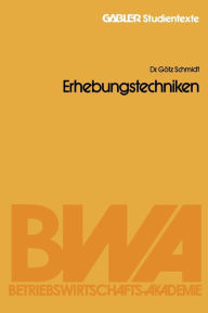 Title: Erhebungstechniken, Author: Götz Schmidt