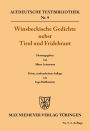 Winsbeckische Gedichte nebst Tirol und Fridebrant
