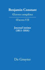 Journal intime (1811-1816). Carnet. Livres de dépenses