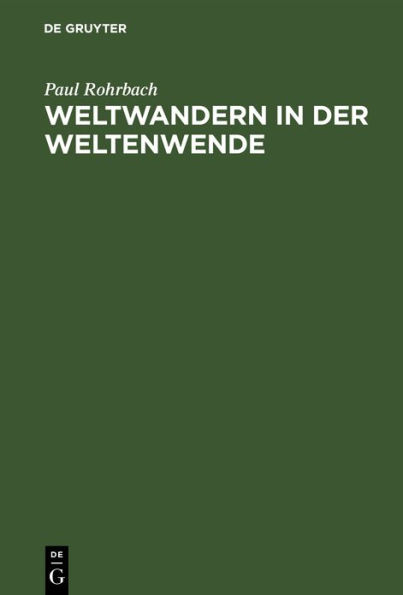 Weltwandern in der Weltenwende