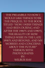 THE PREAMBLE TO HOW I WOULD LIKE THINGS TO BE: THE PREQUEL TO THE BOOK TITLED 
