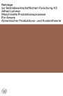 Maschinelle Produktionsprozesse: Ein Ansatz dynamischer Produktions- und Kostentheorie