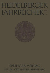 Title: Heidelberger Jahrbücher, Author: Springer Berlin Heidelberg