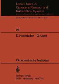 Title: Ökonometrische Methoden, Author: Dieter Hochstädter