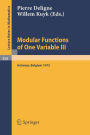 Modular Functions of One Variable III: Proceedings International Summer School, University of Antwerp, RUCA, July 17 - August 3, 1972