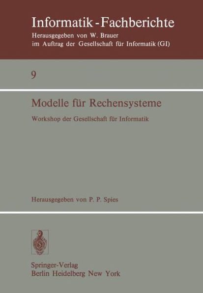 Modelle für Rechensysteme: Workshop der GI, Bonn, 31. 3.-1. 4. 1977