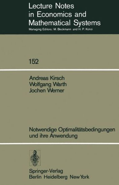 Notwendige Optimalitï¿½tsbedingungen und ihre Anwendung