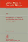 Mathematical Foundations of Computer Science 1978: 7th Symposium Zakopane, Poland, September 4-8, 1978. Proceedings