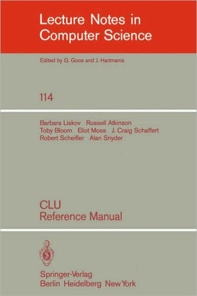 CLU: Reference Manual