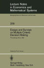 Essays and Surveys on Multiple Criteria Decision Making: Proceedings of the Fifth International Conference on Multiple Criteria Decision Making, Mons, Belgium, August 9-13, 1982