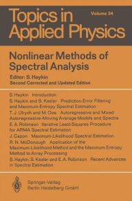 Title: Nonlinear Methods of Spectral Analysis, Author: S. Haykin