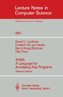 ANNA A Language for Annotating Ada Programs: Reference Manual / Edition 1