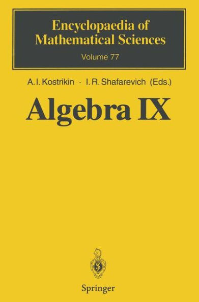 Algebra IX: Finite Groups of Lie Type Finite-Dimensional Division Algebras / Edition 1