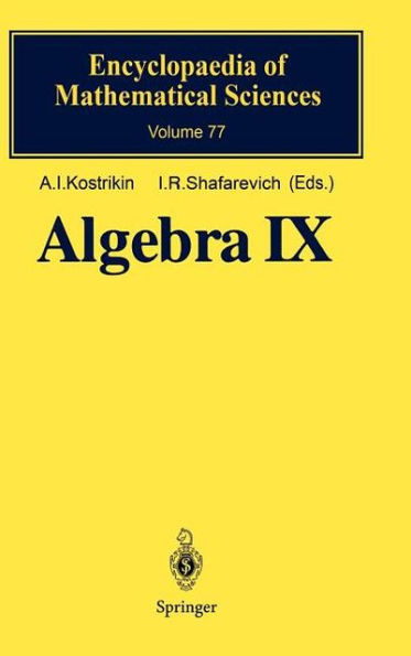 Algebra IX: Finite Groups of Lie Type Finite-Dimensional Division Algebras / Edition 1