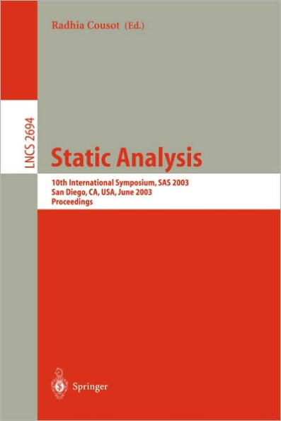 Static Analysis: Third International Workshop, WSA '93, Padova, Italy, September 22-24, 1993. Proceedings / Edition 1