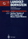 Surface Tension of Pure Liquids and Binary Liquid Mixtures / Edition 1