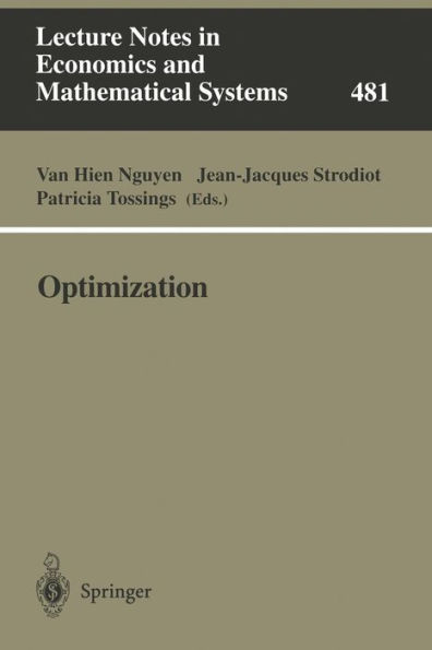 Optimization: Proceedings of the 9th Belgian-French-German Conference on Optimization Namur, September 7-11, 1998