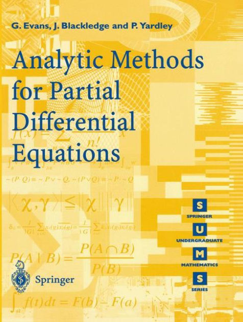 Analytic Methods For Partial Differential Equations Edition By G